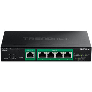 TRENDnet TPE-B541 5-Port Managed Gigabit Ethernet PoE++ Switch, 1 Gb PoE++in, 4 Gb PoE++ out , wall mountable